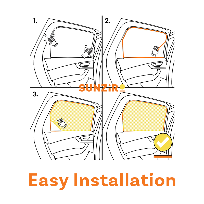 Car Window Sun Shades UVE 95% UPF 15 for Toyota RAV4 (5) (2018-Present)